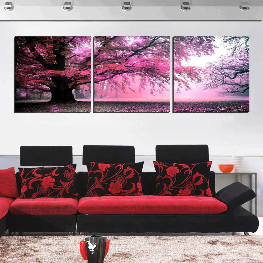 3 Pieces Modern Home Decor Wall Paintings Purple Big Tree Landscape Decorative Canvas Painting Printed For Living Room No Frame
3 Pieces Modern Home Decor Wall Paintings Purple Big Tree Landscape Decorative Canvas Painting Printed For Living Room No Frame