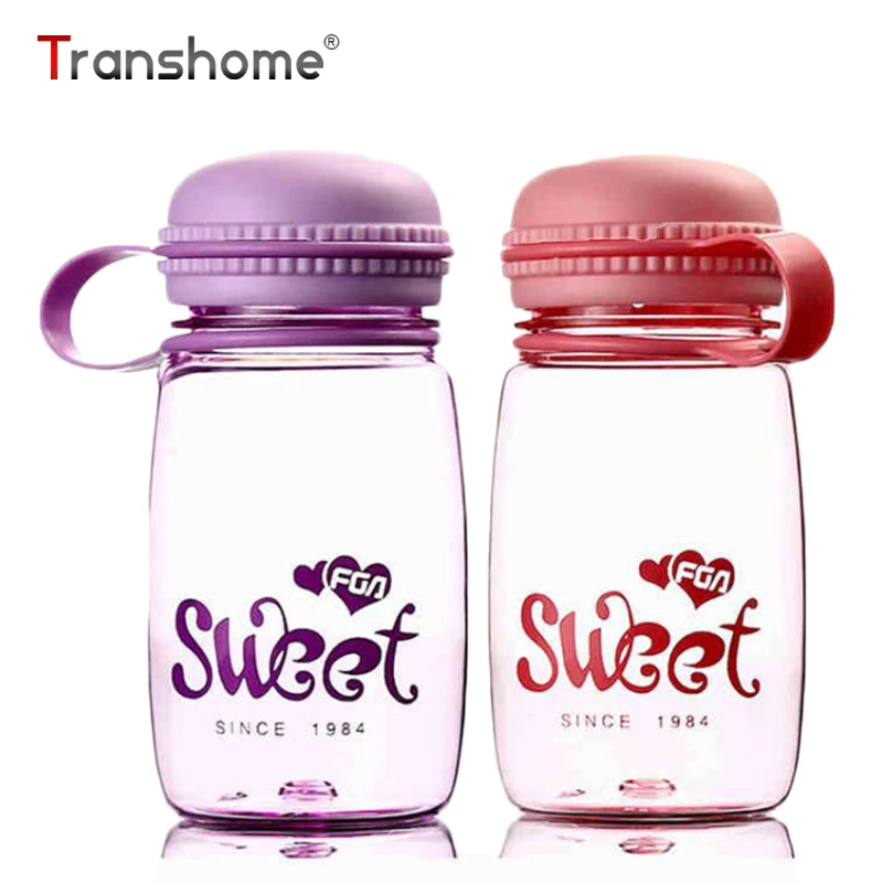 Transhome новая пластиковая бутылка цвета Макарон 320 мл Kawaii для занятий спортом на