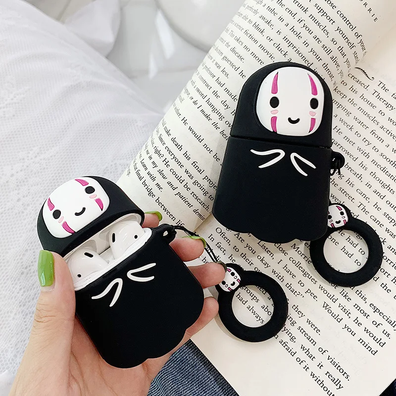 Мультфильм для Airpods Generation 1 и 2 сумка наушников No Face man силиконовый Bluetooth шкаф