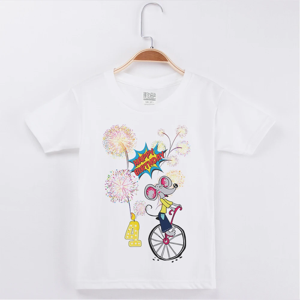 New Arrivals Kids T-shirt Children Cartoon Mouse Print Happy Birthday Cotton Girls Short T Shirts Boys Clothes Fashion Tees Tops
New Arrivals Kids T-shirt Children Cartoon Mouse Print Happy Birthday Cotton Girls Short T Shirts Boys Clothes Fashion Tees Tops