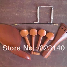 1 Set JUJUBE Violin Fitting A TYPE 4/4 with 1 PC tail guts and 1 PC SILVER Chin Rest Screw