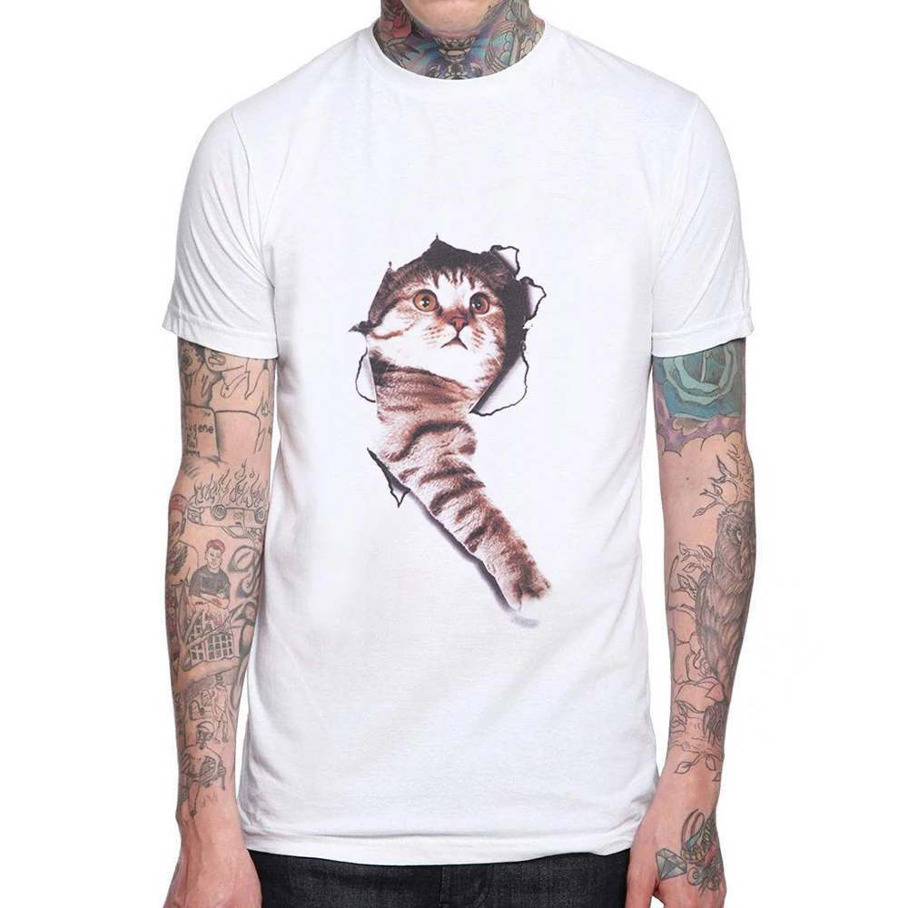 3D Printing Cat Men T Shirt Cute Cat Printed T-shirt Cotton White O-Neck Short Sleeve Casual Basic Man Tops Cool Mens Tee Shirts
3D Printing Cat Men T Shirt Cute Cat Printed T-shirt Cotton White O-Neck Short Sleeve Casual Basic Man Tops Cool Mens Tee Shirts