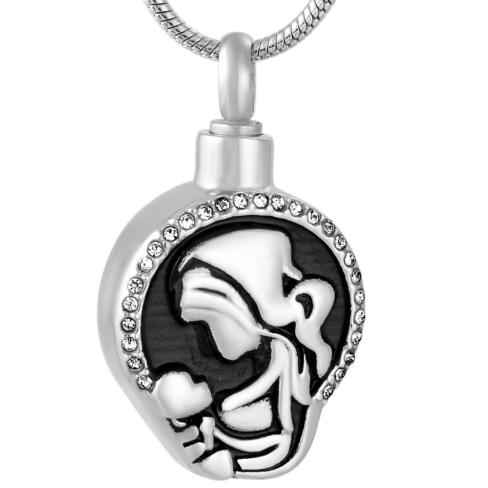 Mom Hug Baby Cremation Urn Necklace for Human Ash Holder Ashes Keepsake Pendant Stainless Steel Memorial Jewelry
Mom Hug Baby Cremation Urn Necklace for Human Ash Holder Ashes Keepsake Pendant Stainless Steel Memorial Jewelry