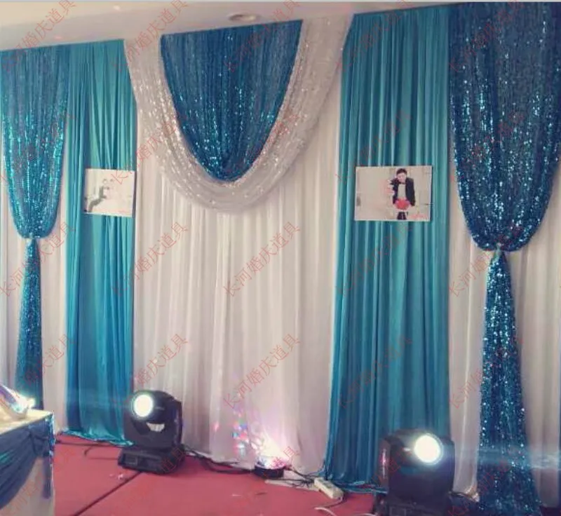 DHL 3x6m Luxury Wedding backdrop Curtain with Shiny Seuqins Drape Party Stage Curtain with swag Wedding decoration 10ft*20ft
DHL 3x6m Luxury Wedding backdrop Curtain with Shiny Seuqins Drape Party Stage Curtain with swag Wedding decoration 10ft*20ft
