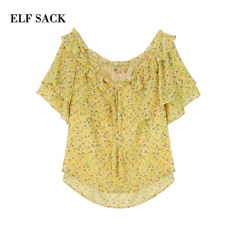 ELFSACK Yellow Floral Casual Women Off-Shoulder Blouses 2020 Autumn ELF Butterfly Sleeve Korean Girly Sweet Holiday Top
ELFSACK Yellow Floral Casual Women Off-Shoulder Blouses 2020 Autumn ELF Butterfly Sleeve Korean Girly Sweet Holiday Top