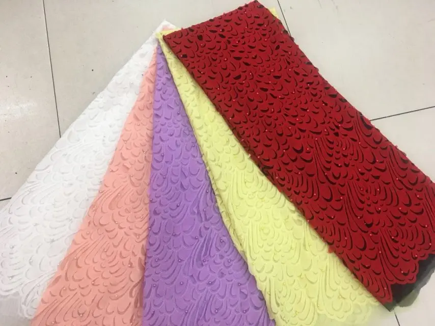 wine color Floral African French cut lace tulle fabric with beads 5 yards/PC High quality good choice TS6316
wine color Floral African French cut lace tulle fabric with beads 5 yards/PC High quality good choice TS6316