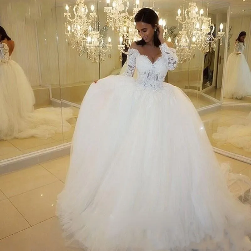 Dubai Kaftan Arabic lace Ball Gown Wedding Dress Long Sleeves Bridal Gown v neck wedding gown vestido de noiva robe de mariage
Dubai Kaftan Arabic lace Ball Gown Wedding Dress Long Sleeves Bridal Gown v neck wedding gown vestido de noiva robe de mariage
