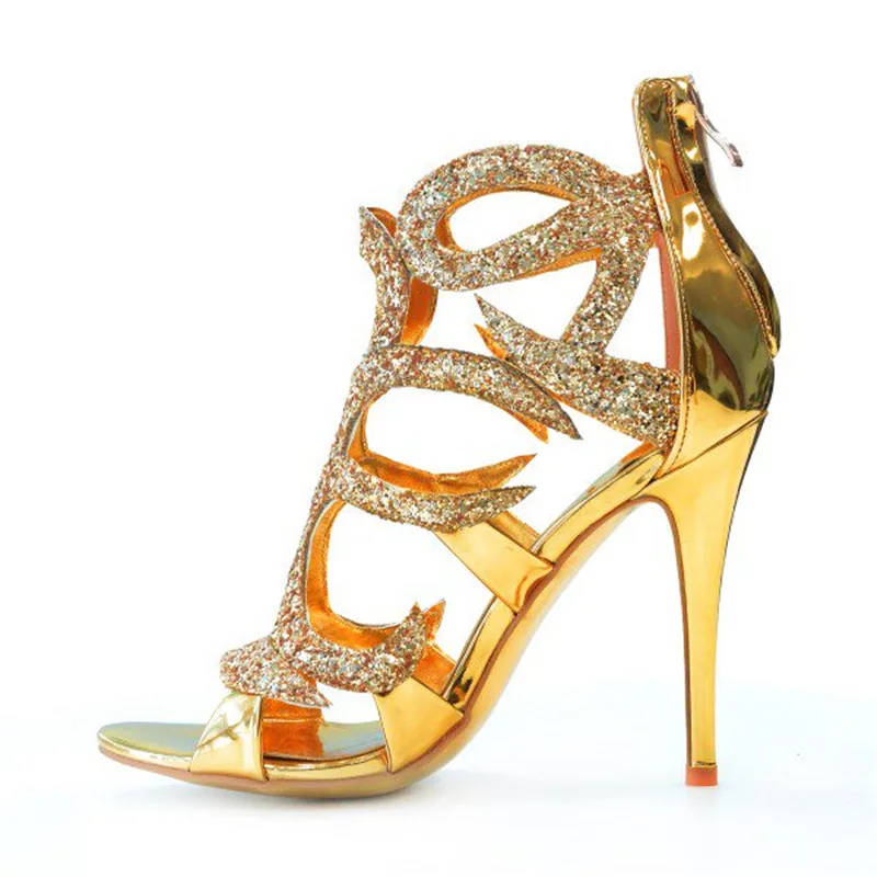 Luxury Bling Gold Rhinestone Studded Summer Sandals Ladies Caged Glitter High Heels Party Shoes Women Gladiator Peep Toe Sandals
Luxury Bling Gold Rhinestone Studded Summer Sandals Ladies Caged Glitter High Heels Party Shoes Women Gladiator Peep Toe Sandals
