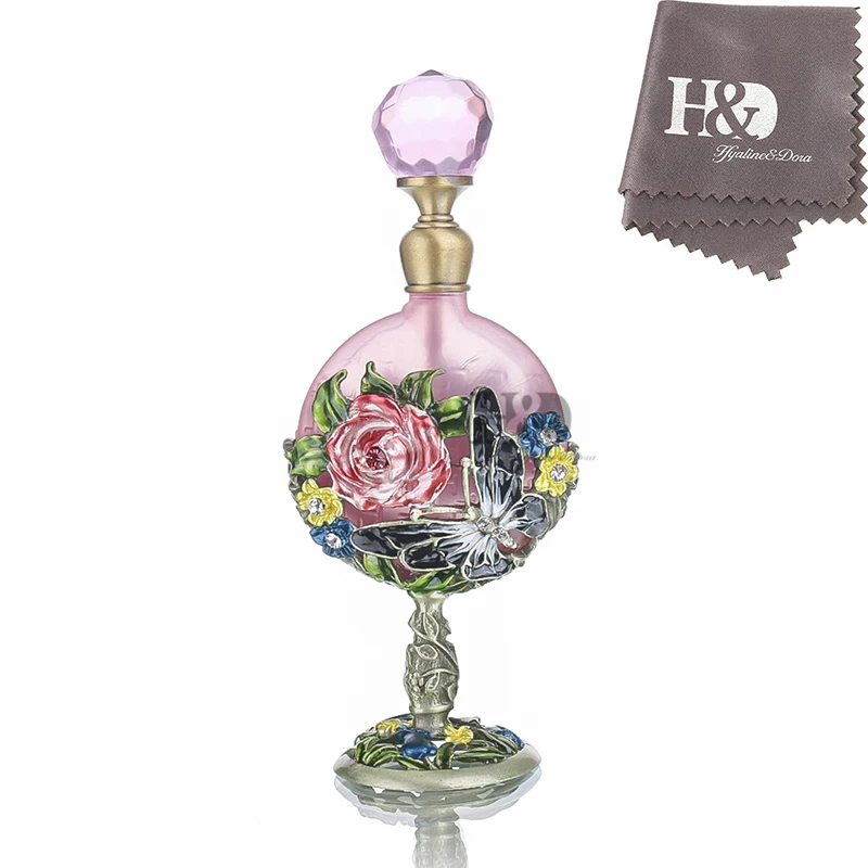 H&D 7ml Vintage Perfume Bottle Fancy Pink Rose Pattern Restoring Ancient Antique Perfume Bottle Empty Refillable Handmade Decor
H&D 7ml Vintage Perfume Bottle Fancy Pink Rose Pattern Restoring Ancient Antique Perfume Bottle Empty Refillable Handmade Decor