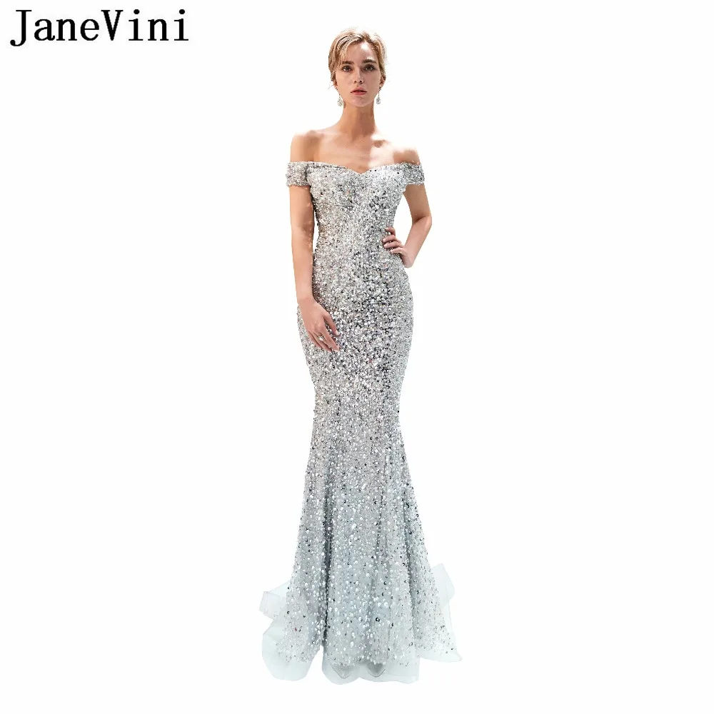 JaneVini Sparkle Silver Prom Dress Off Shoulder Luxury Full Beaded Hollow Back Mermaid Sexy Prom Party Dresses Gala Jurken Dames
JaneVini Sparkle Silver Prom Dress Off Shoulder Luxury Full Beaded Hollow Back Mermaid Sexy Prom Party Dresses Gala Jurken Dames