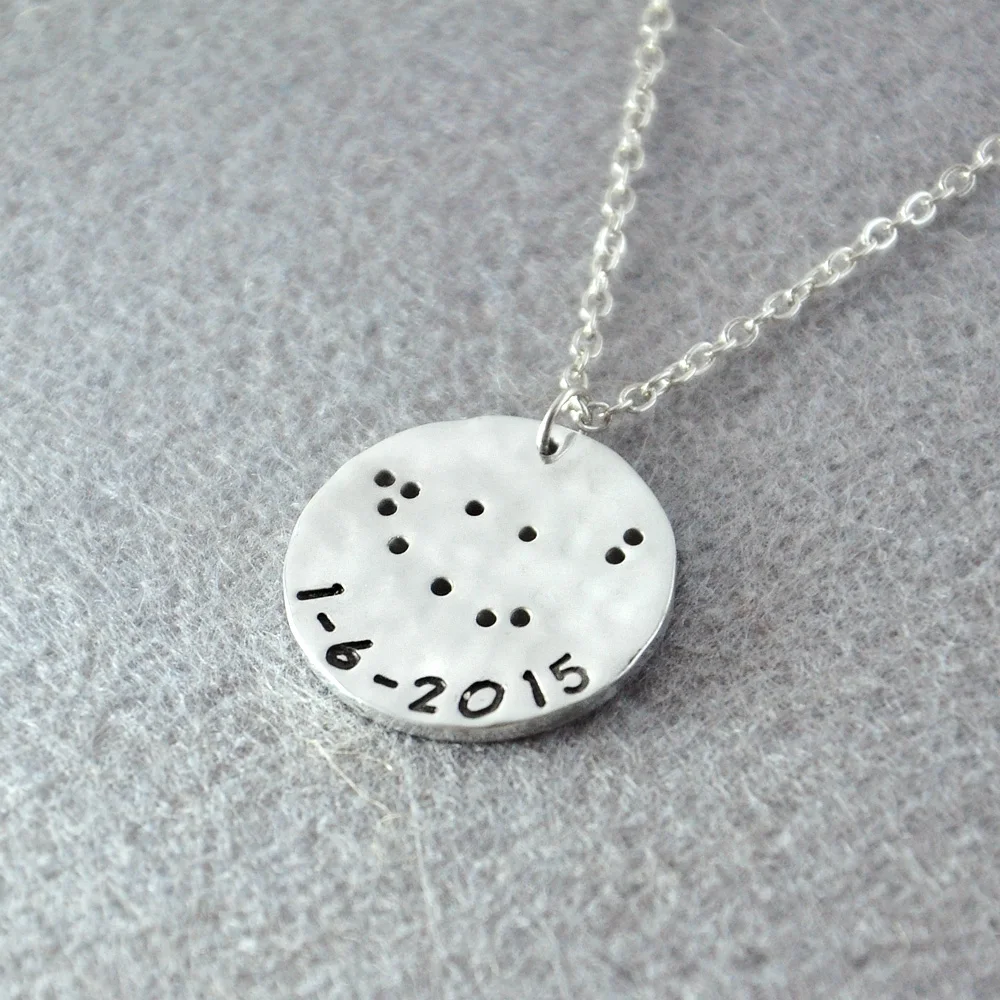 Capricorn Constellation Necklace, Customize Your Date, Zodiac Constellation, Hammered Zodiac Necklace, Capricorn Birthday Gift
Capricorn Constellation Necklace, Customize Your Date, Zodiac Constellation, Hammered Zodiac Necklace, Capricorn Birthday Gift