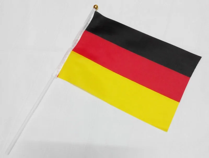 German flag 14 * 21 CM. polyester flag.hand waving flags. germany flag Home Decoration 10pcs/pack
German flag 14 * 21 CM. polyester flag.hand waving flags. germany flag Home Decoration 10pcs/pack