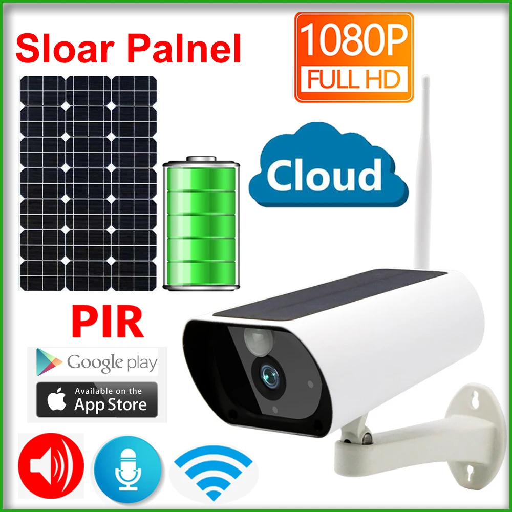 JIENUO Panel Battery 1080P IP Camera Wifi Sloar Cctv Wireless Security Outdoor Indoor Waterproof Full HD Surveillance PIR Ipcam
JIENUO Panel Battery 1080P IP Camera Wifi Sloar Cctv Wireless Security Outdoor Indoor Waterproof Full HD Surveillance PIR Ipcam