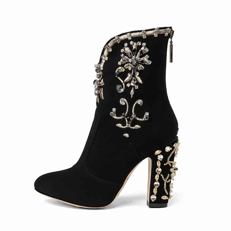 autumn winter leather ankle boots woman brand party dance shoes woman high heels black rhinestones beading ladies riding pumps
autumn winter leather ankle boots woman brand party dance shoes woman high heels black rhinestones beading ladies riding pumps