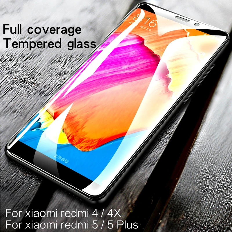 Для Xiaomi redmi 5 плюс 4 X Стекло 6 pro закаленное x полный крышка прозрачная пленка xiomi