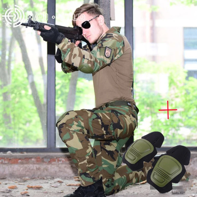 Tactical US Army Multicam Combat Shirts+Pants Military Uniform Airsoft Sports Hunting Camouflage Clothing with Knee Pad
Tactical US Army Multicam Combat Shirts+Pants Military Uniform Airsoft Sports Hunting Camouflage Clothing with Knee Pad