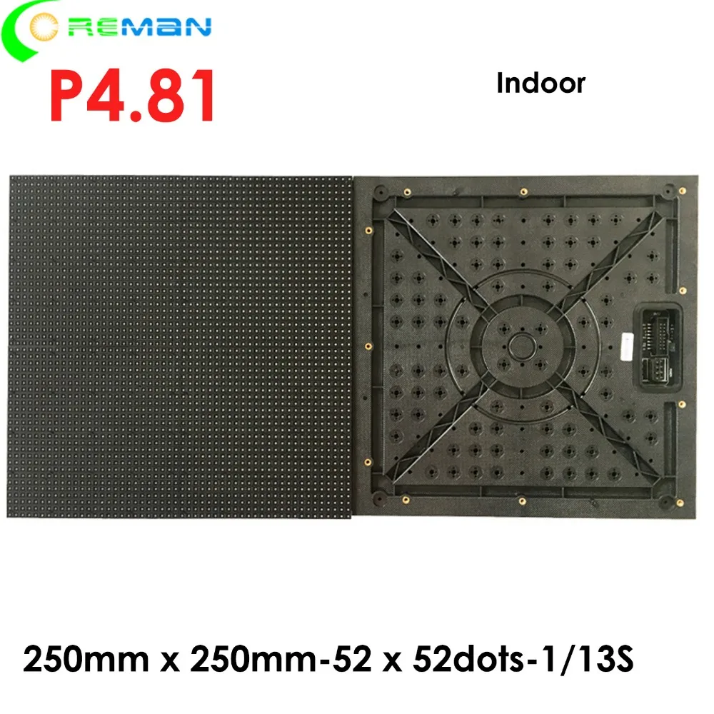 Китайский производитель светодиодов P3.91 p4.81 rgb светодиодный модуль 25cx25cm 52x52 dot matix