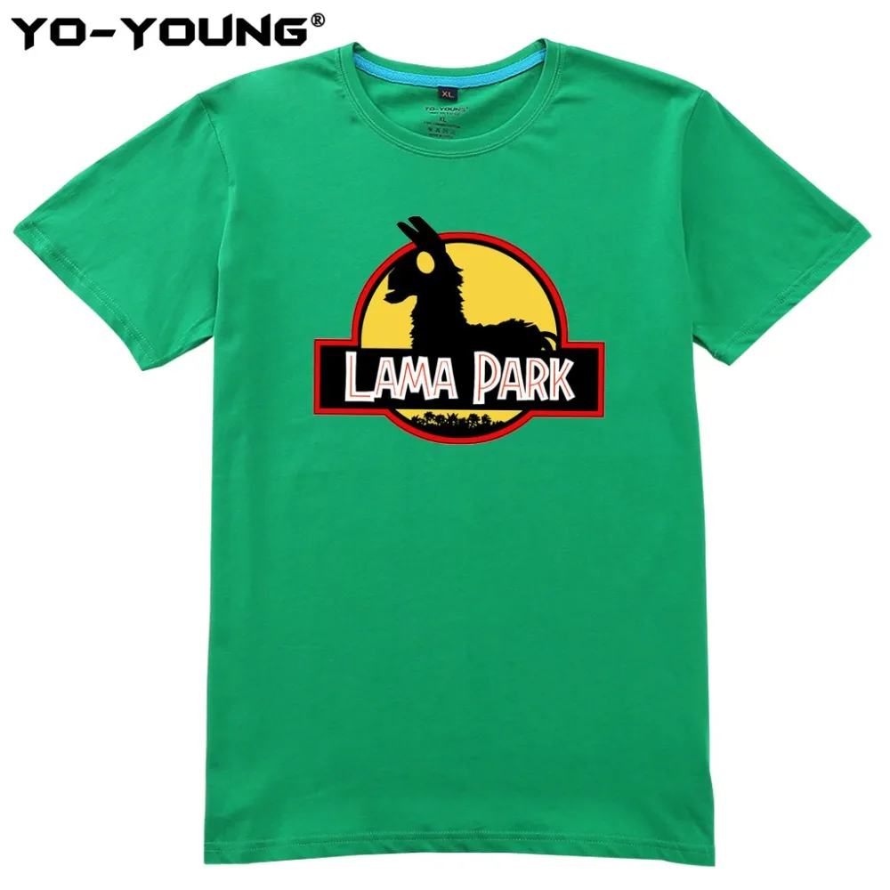 Футболка для молодых мужчин забавная футболка с логотипом Pinata LLAMA Park футболки