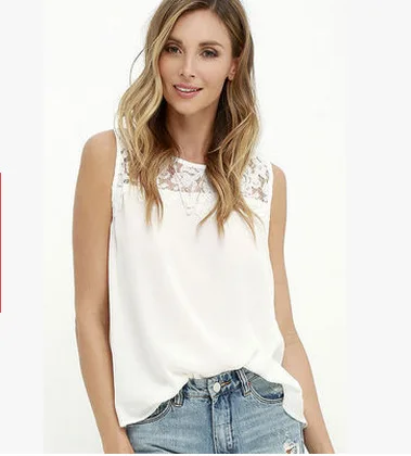Summer Elegant Chiffon Lace Blouse 2019 Women Top Sexy Sleeveless Casual Lace Shirt Top Women's O-neck Basic Wear Blusa Feminina
Summer Elegant Chiffon Lace Blouse 2019 Women Top Sexy Sleeveless Casual Lace Shirt Top Women's O-neck Basic Wear Blusa Feminina