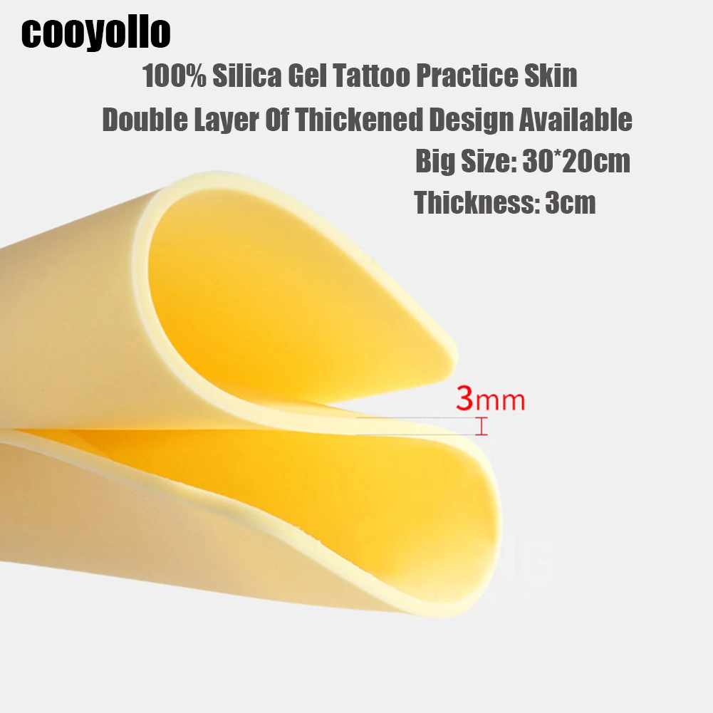 Thickening 30*20*0.3cm Tattoo Practice Blank Skin Beginner Training Silicone Fake Skin Permanent Makeup Microblading Accessories
Thickening 30*20*0.3cm Tattoo Practice Blank Skin Beginner Training Silicone Fake Skin Permanent Makeup Microblading Accessories