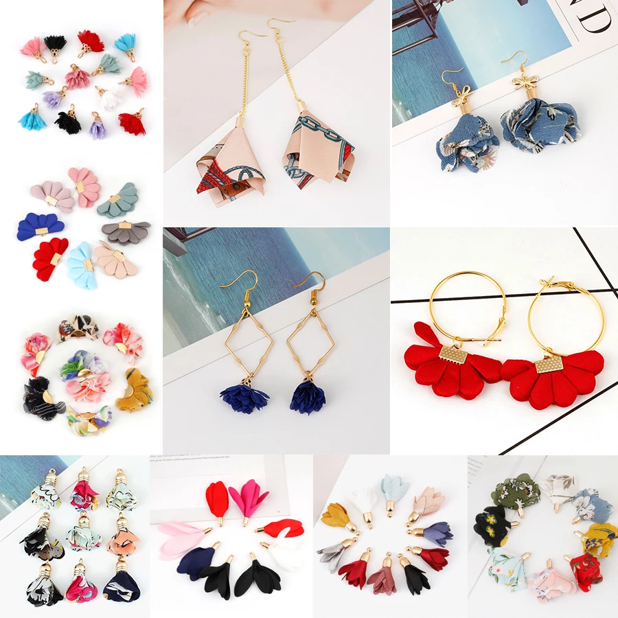 10pcs/lot Mixed Charms Silk Tassel Fabric Flower Tassel Trim for Earrings Findings Jewelry Making DIY Phone Hanging Accessories
10pcs/lot Mixed Charms Silk Tassel Fabric Flower Tassel Trim for Earrings Findings Jewelry Making DIY Phone Hanging Accessories