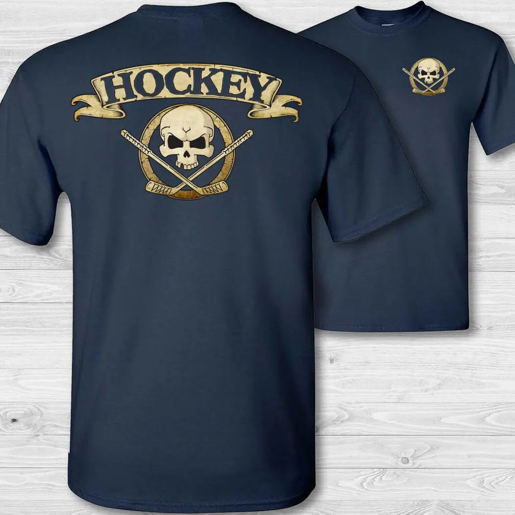 Double Side Double Side Ice Hockey Crossbones T-Shirt - Ice Hockey Sticks Puck Skull Badge Tee Shirt
Double Side Double Side Ice Hockey Crossbones T-Shirt - Ice Hockey Sticks Puck Skull Badge Tee Shirt