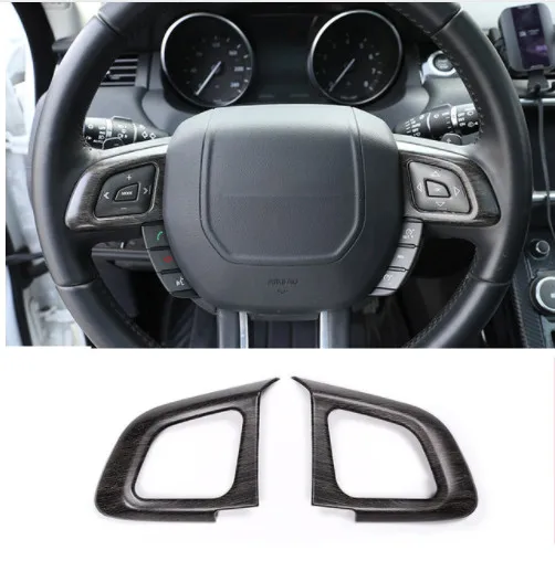 Newest Oak Wood Style Car Steering Wheel Button Decoration Frame Trim For Landrover Range Rover Evoque 2012-2019 Accessories | Автомобили