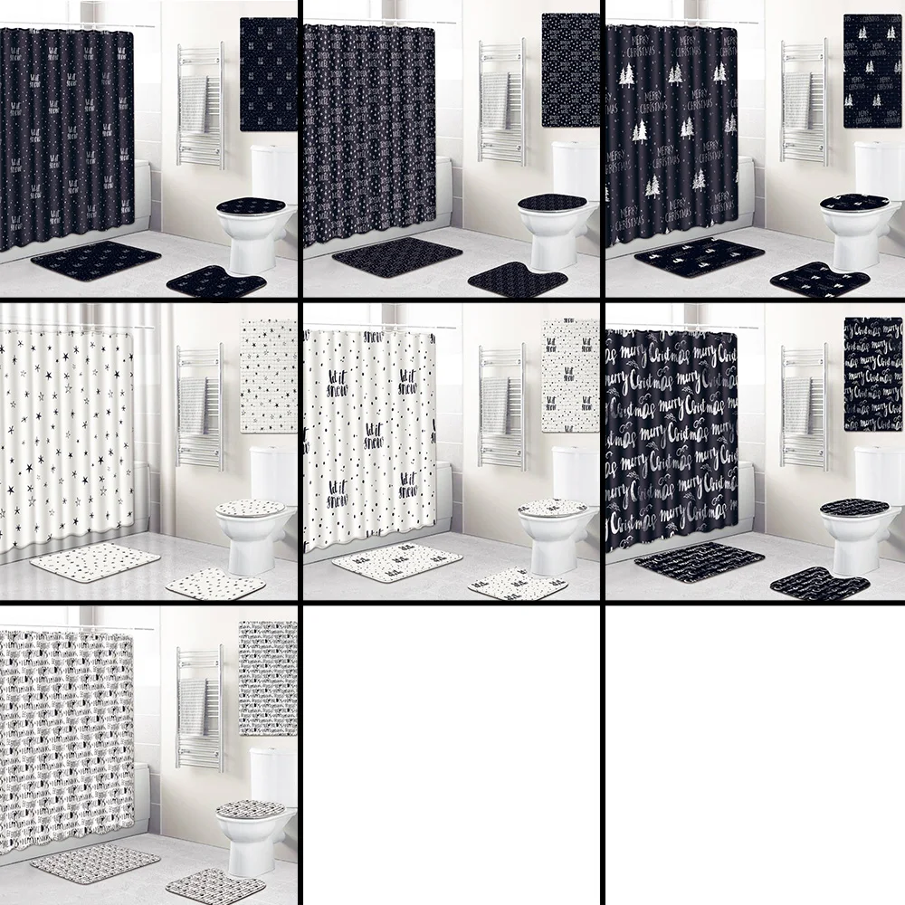 5Pcs/Set Shower Curtain Bath Rug Set Toilet Cover Bath Mat Set Bathroom Accessories Curtains With Hooks
5Pcs/Set Shower Curtain Bath Rug Set Toilet Cover Bath Mat Set Bathroom Accessories Curtains With Hooks