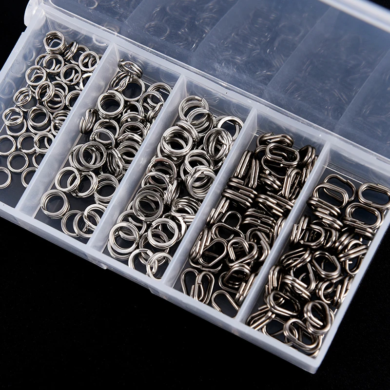 200PCS Stainless Steel Fishing Split Rings Lure Solid Ring Loop For Blank Crank Bait Connectors Tackle Tool Kit 5 sizes
200PCS Stainless Steel Fishing Split Rings Lure Solid Ring Loop For Blank Crank Bait Connectors Tackle Tool Kit 5 sizes