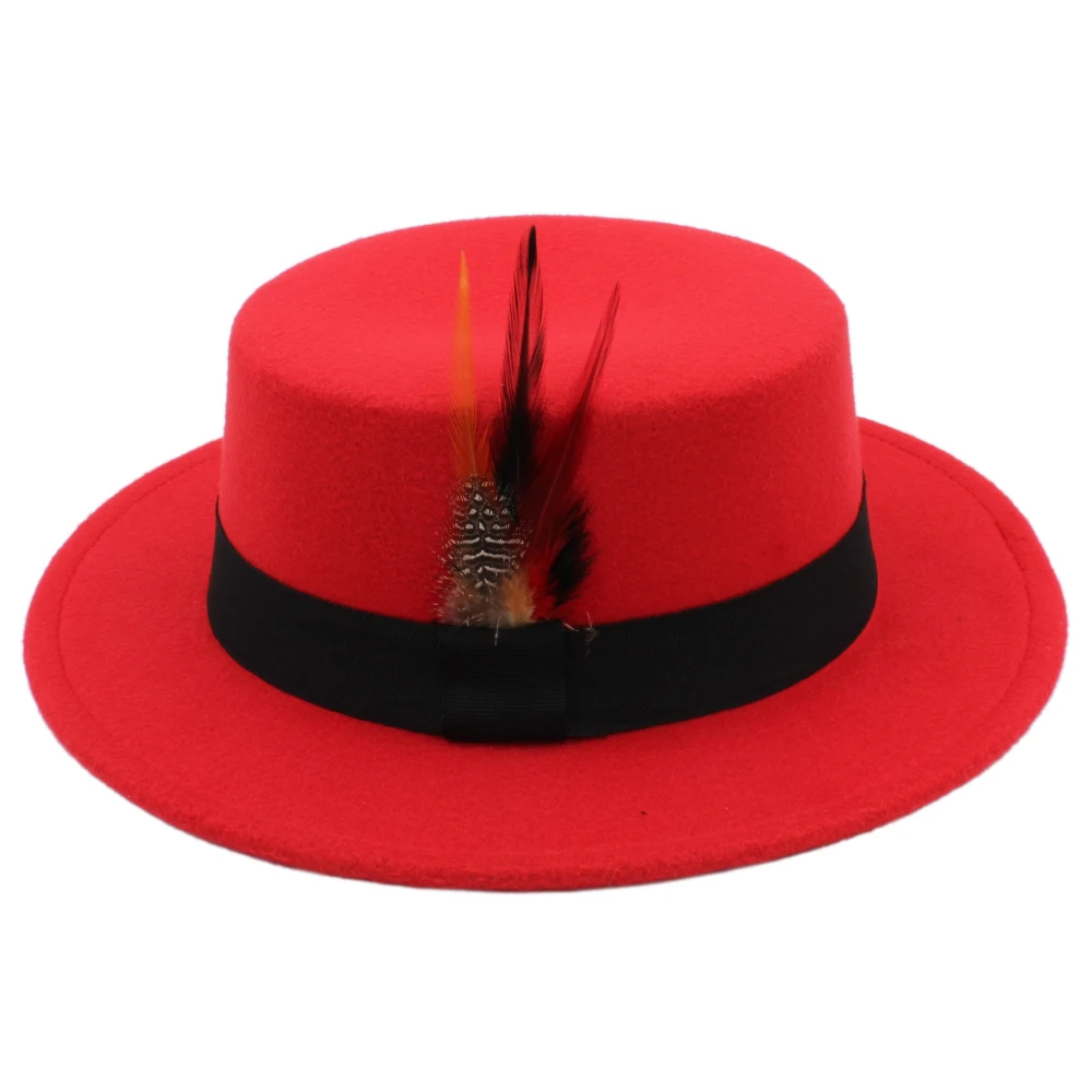 Kid Child Children Retro Pure Wool Fedora Pork pie Pork-pie Hat Black Ribbon Feather Band Bowler Round Top Cap (54cm,Adjust Rope
Kid Child Children Retro Pure Wool Fedora Pork pie Pork-pie Hat Black Ribbon Feather Band Bowler Round Top Cap (54cm,Adjust Rope