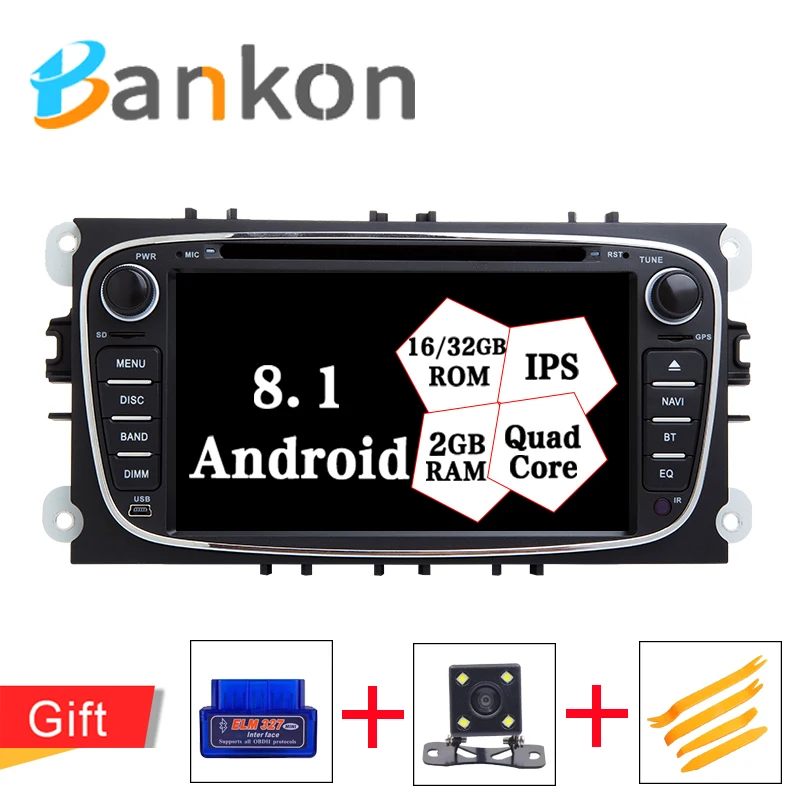 Android 8 1 dvd плеер автомобиля для Ford Focus Mondeo S Max C Galaxy 4 ядра 7 дюймов ips радио Wi Fi стерео