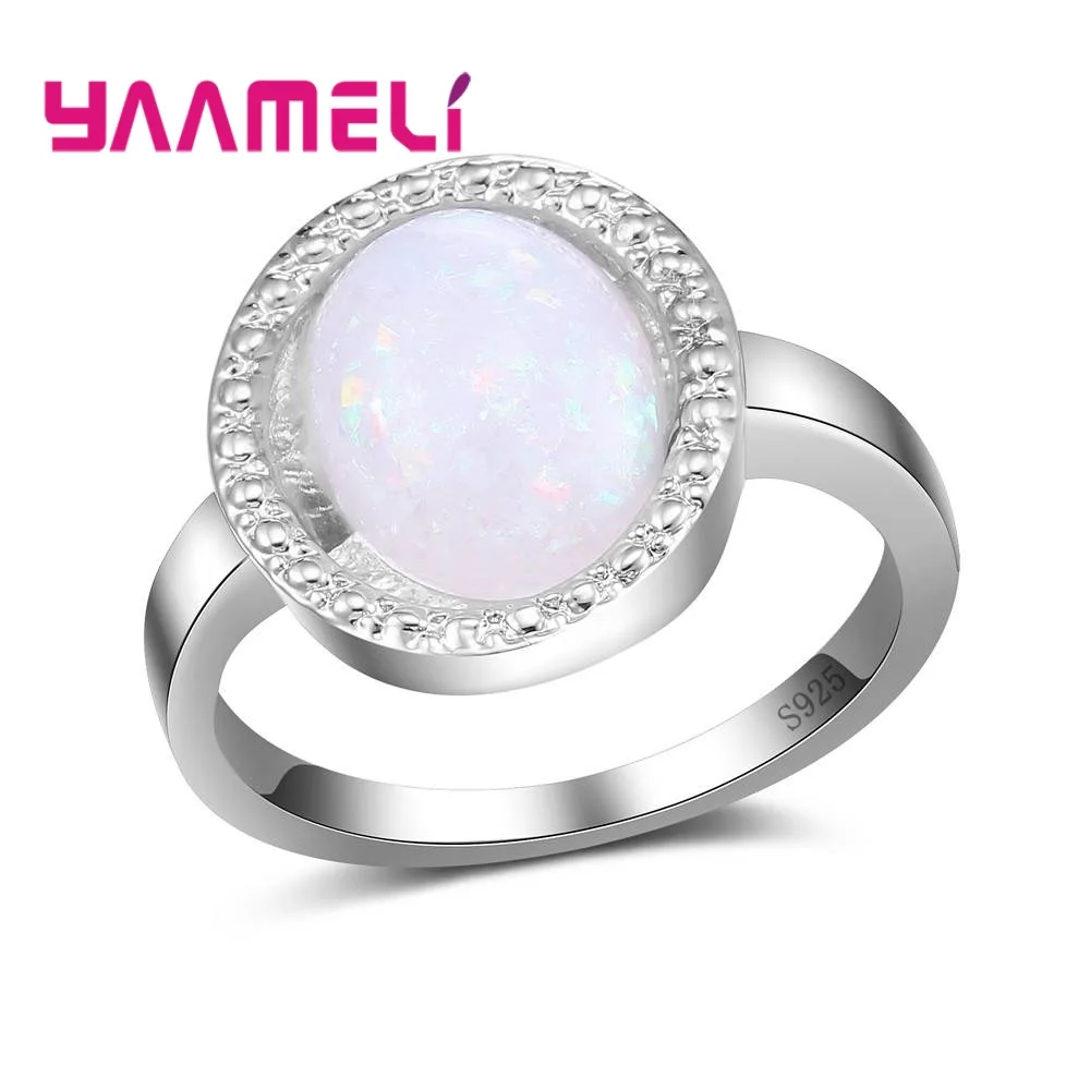 Brilliant Real 925 Sterling Silver Finger Rings For Women Ladies Lowest Price Big Round Opal Crystal Jewelry Present
Brilliant Real 925 Sterling Silver Finger Rings For Women Ladies Lowest Price Big Round Opal Crystal Jewelry Present