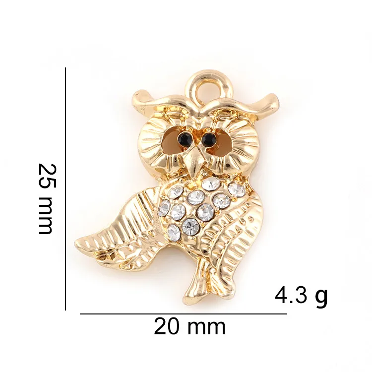 25*20mm Tibetan Silver Plated Alloy Crystal Bird Owl Charms Pendants For Bracelet Necklace Jewelry Making DIY Handmade Craft
25*20mm Tibetan Silver Plated Alloy Crystal Bird Owl Charms Pendants For Bracelet Necklace Jewelry Making DIY Handmade Craft