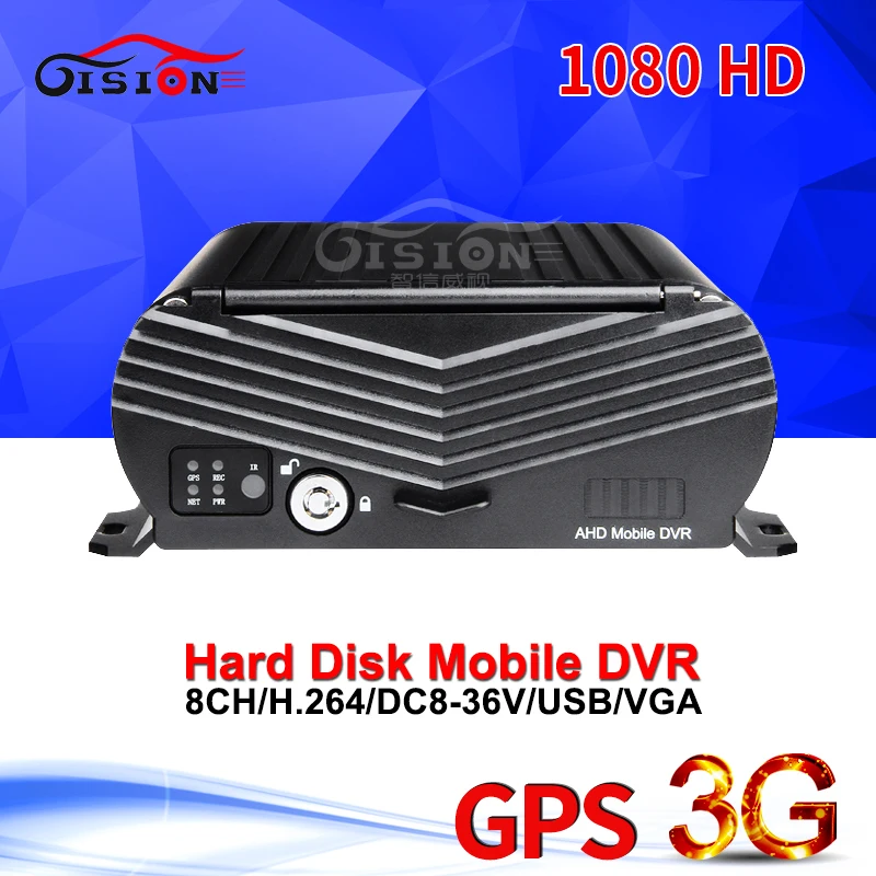 Онлайн 3G GPS трекер 1080N 8CH AHD Mdvr видео рекордер жесткий диск Автомобильная камера Dvr