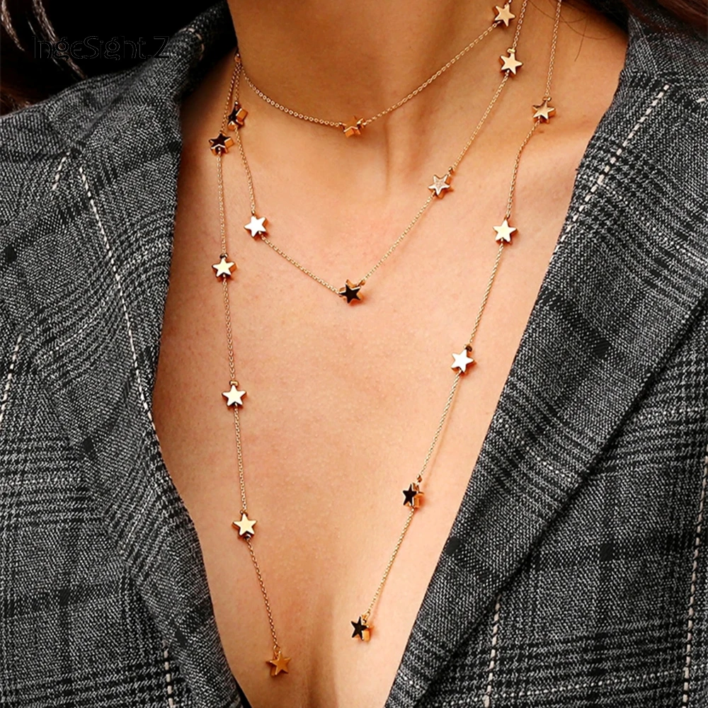 IngeSight.Z Vintage Star Multilayer Long Chain Pendant Choker Necklace for Women Bohemian Necklace Fashion Summer Beach Jewelry
IngeSight.Z Vintage Star Multilayer Long Chain Pendant Choker Necklace for Women Bohemian Necklace Fashion Summer Beach Jewelry