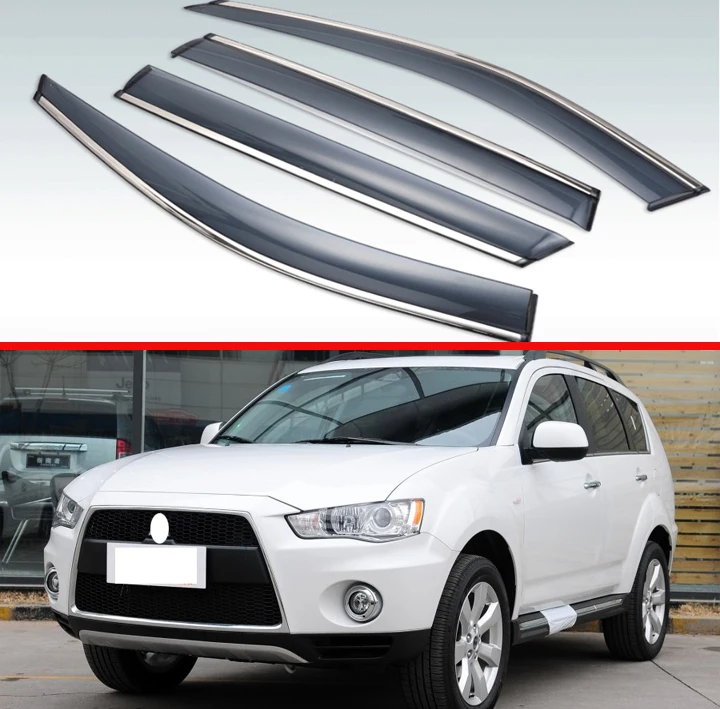 Для Mitsubishi Outlander 2009 2010 2011 2012 пластиковый внешний козырек тенты на окна защита от