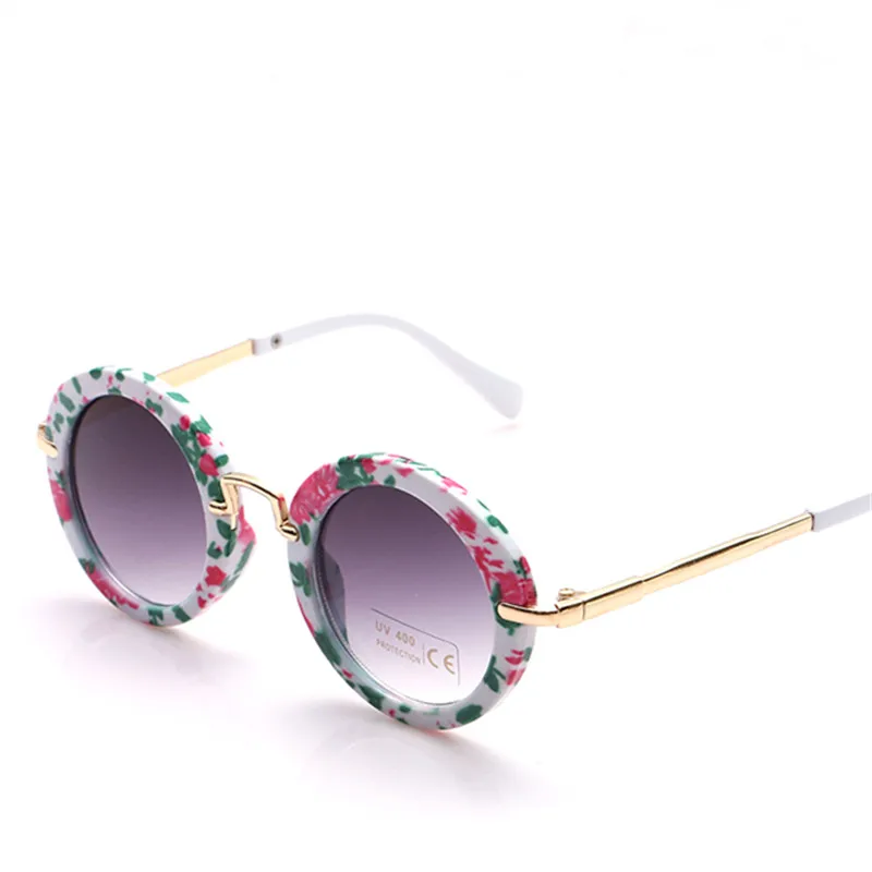 Модные круглые детские солнцезащитные очки Glitztxunk для мальчиков и девочек UV400 2018