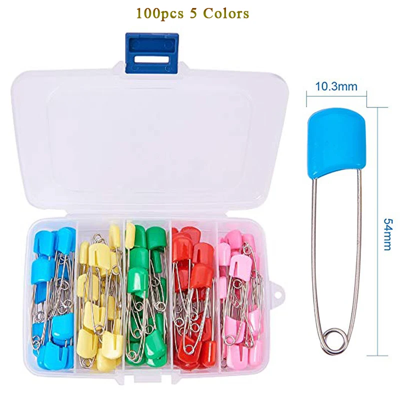 1 Box(100pcs) 2 Inch Assorted Color Plastic Head Safety Pins Baby Safety Pins Diaper Pins Plastic Head Cloth Diaper Nappy Pins
1 Box(100pcs) 2 Inch Assorted Color Plastic Head Safety Pins Baby Safety Pins Diaper Pins Plastic Head Cloth Diaper Nappy Pins