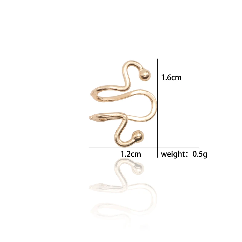 Fashion Exaggerated Snake Bone With Head Curve Shape Geometric Ear Clip Personality Nightclub Trend Girls Metal Earrings Jewelry
Fashion Exaggerated Snake Bone With Head Curve Shape Geometric Ear Clip Personality Nightclub Trend Girls Metal Earrings Jewelry