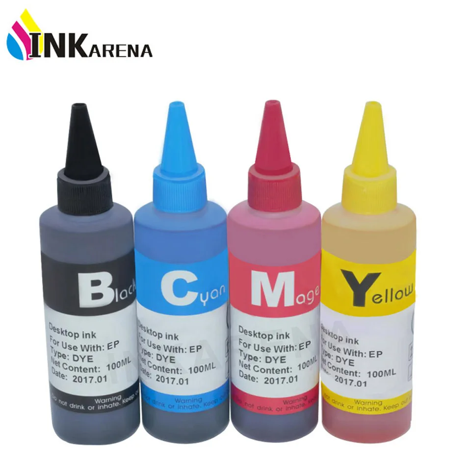 

100ml Bottle Dye Ink Refill Kit For Epson T2701 T2711 WorkForce WF-3620 WF-3640 WF-7110 WF-7610 WF-7620 Printer Ink Bulk