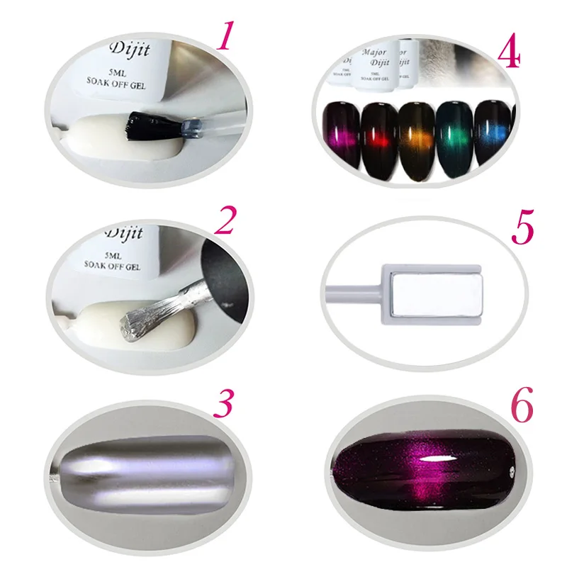 6 Color Nail Gem Gel 5ML UV Cured Nail Art Long-Lasting DIY Design 3D magic effect Cat Eye+Titanium Gel Varnish
6 Color Nail Gem Gel 5ML UV Cured Nail Art Long-Lasting DIY Design 3D magic effect Cat Eye+Titanium Gel Varnish