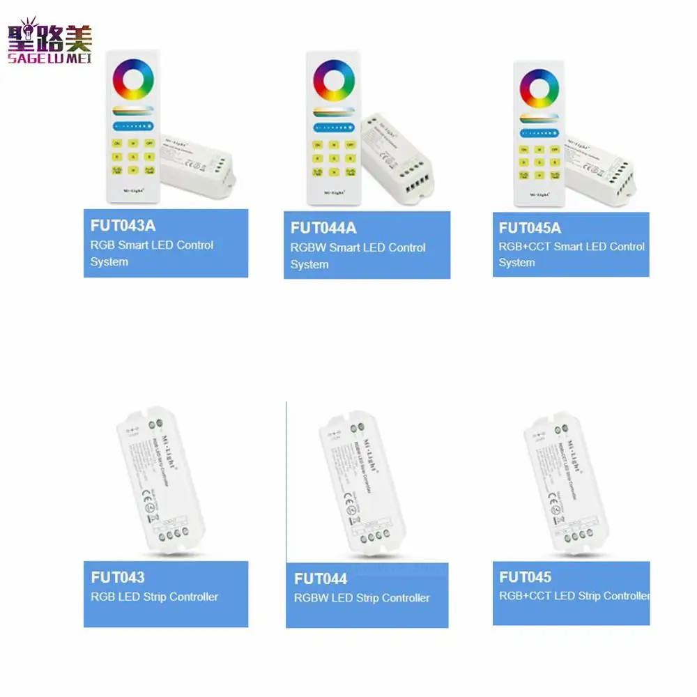 MILIGHT FUT043 FUT044 FUT045 RGB RGBW RGB+CCT LED Controller Smart LED Control System for 5050 2835 3528 LED Strip Light Tape
MILIGHT FUT043 FUT044 FUT045 RGB RGBW RGB+CCT LED Controller Smart LED Control System for 5050 2835 3528 LED Strip Light Tape