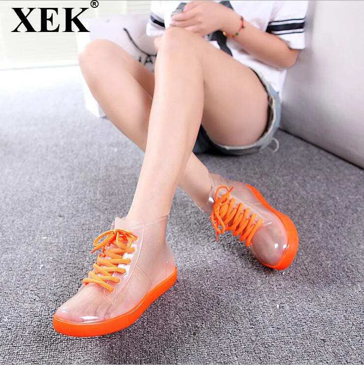 XEK Ankle Rain Boots British Fashion Platform Lace Up PU Waterproof Motorcycle Colorful Ankle shoes Boots Woman Shoes wyq12
XEK Ankle Rain Boots British Fashion Platform Lace Up PU Waterproof Motorcycle Colorful Ankle shoes Boots Woman Shoes wyq12