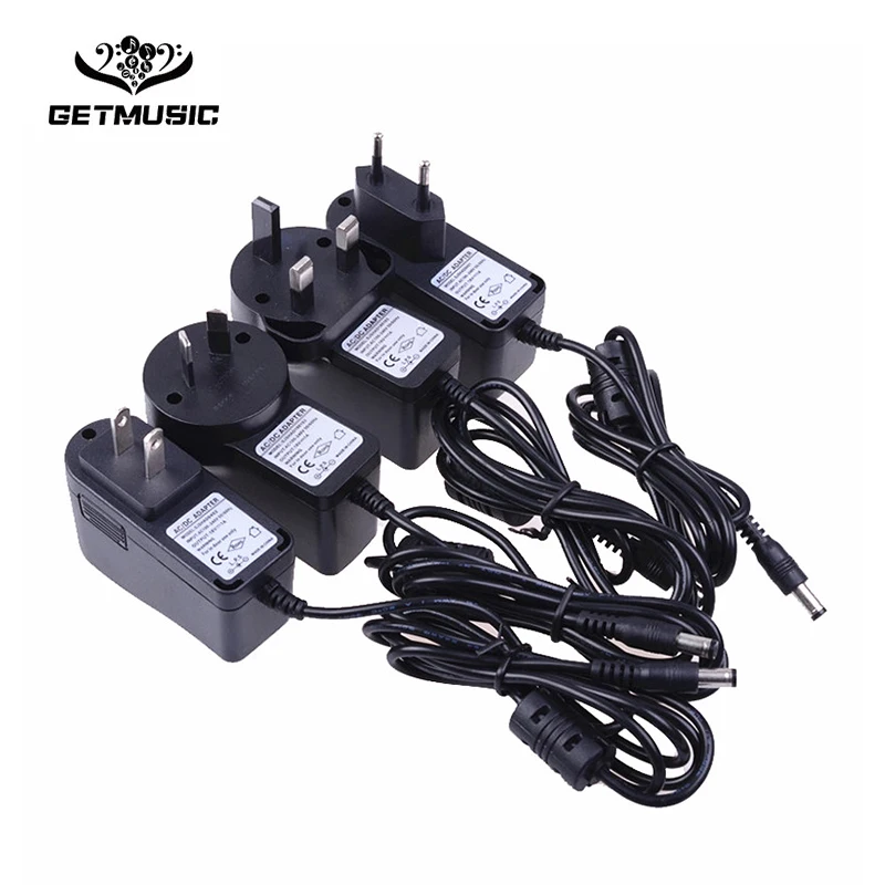 Черный 18V 1A эффектов Питание Вход адаптер для Caline CP 05 JOYO JP 02|Детали и аксессуары