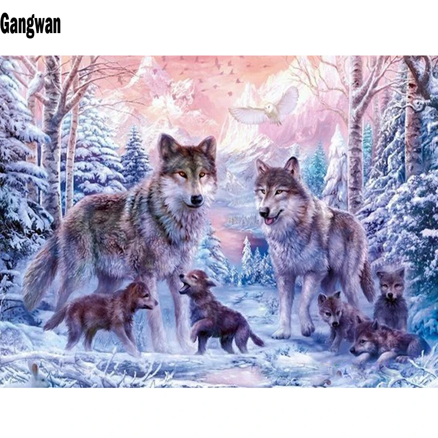 DIY rhinestone picture Diamond Embroidery Wolf family Full Squareround Diamond Painting Cross Stitch Kit Mosaic Home Decoration
DIY rhinestone picture Diamond Embroidery Wolf family Full Squareround Diamond Painting Cross Stitch Kit Mosaic Home Decoration