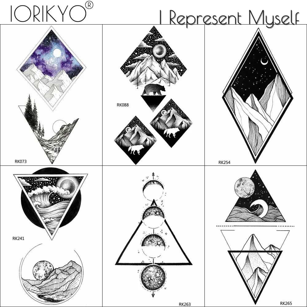IORIKYO Men Fashion Geometric Temporary Tattoo Stickers Women Hands Body Art Drawing Mountains Fake Tattoo Arm Moon Tatoos Stars
IORIKYO Men Fashion Geometric Temporary Tattoo Stickers Women Hands Body Art Drawing Mountains Fake Tattoo Arm Moon Tatoos Stars