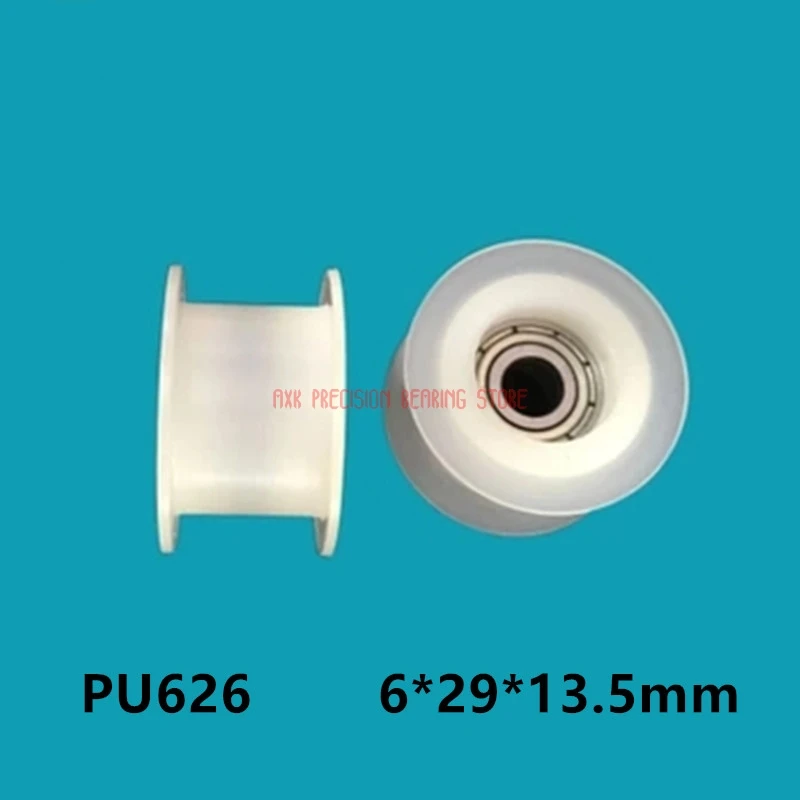 

Nylon POM Polyoxymethylene 6*29*13.5mm H Groove Pulley Plastic coated 626 bearing pulley