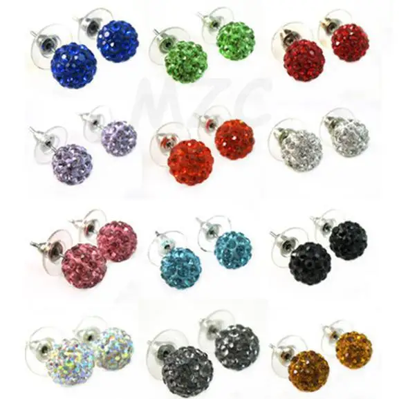 Cheap! Free Shipping !10mm 120 pairs /lot mixed 18 random color crystal Silver Plate earrings studs.b44
Cheap! Free Shipping !10mm 120 pairs /lot mixed 18 random color crystal Silver Plate earrings studs.b44