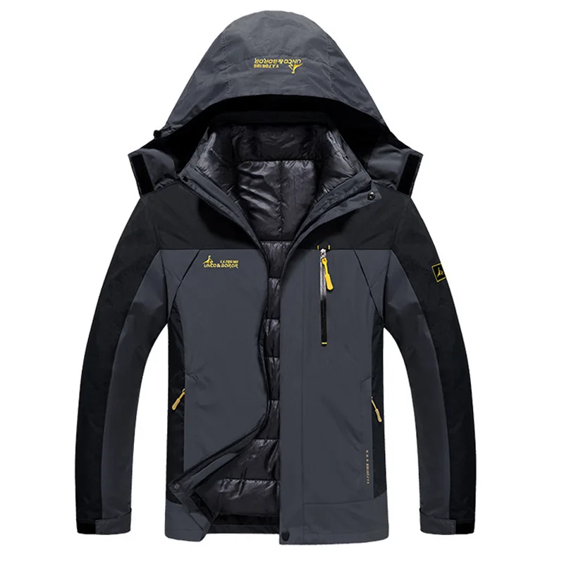 Фото 6XL Мужская зимняя брендовая куртка с хлопковой подкладкой 2 - купить