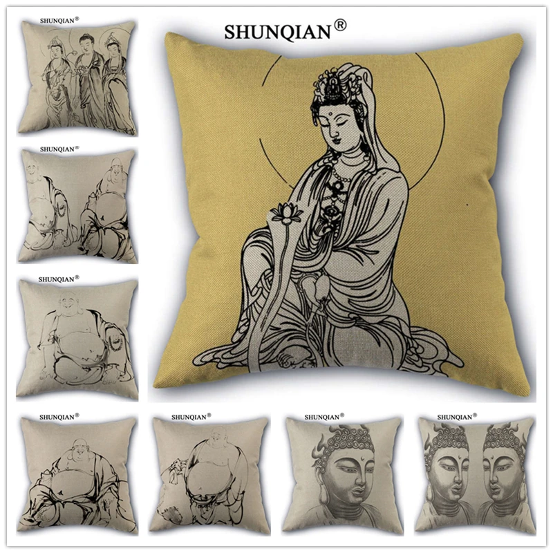Linen Cotton Buddha ink painting Pillow Cover Custom Print Home Decorative Pillows Cases 45x45cm one side WZ5168
Linen Cotton Buddha ink painting Pillow Cover Custom Print Home Decorative Pillows Cases 45x45cm one side WZ5168